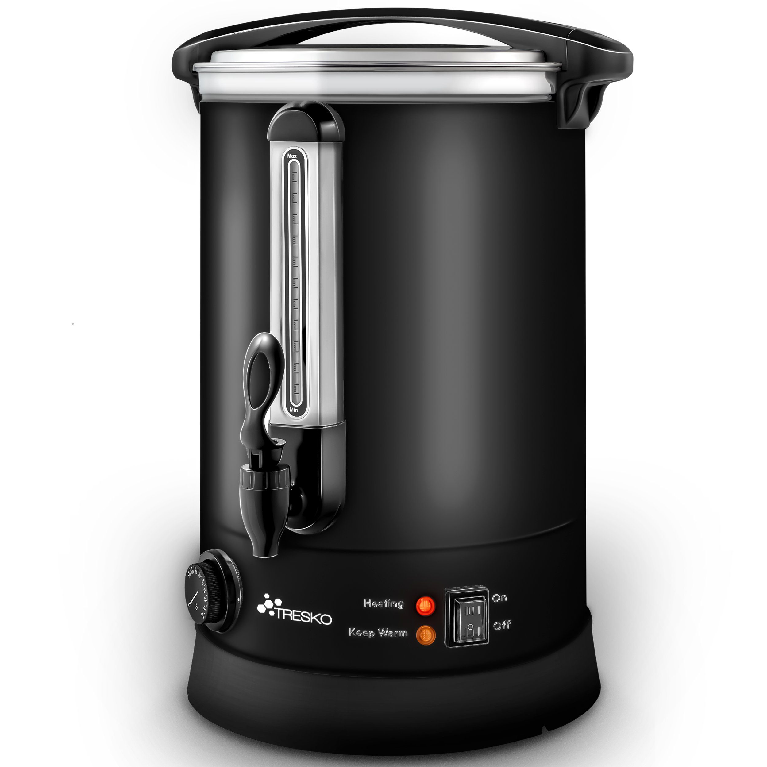 TRESKO Heißgetränke- und Glühweinautomat Glühweinkocher Einkochautomat aus Edelstahl Glühweinkessel