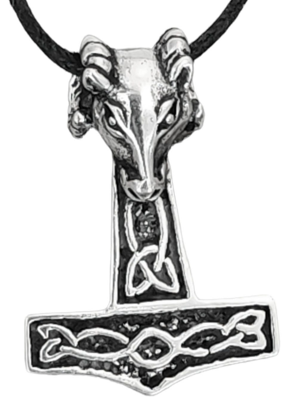 Kettenanhänger Thorshammer Anhänger 925 Silber Thorhammer Thor Odin Mjölnir