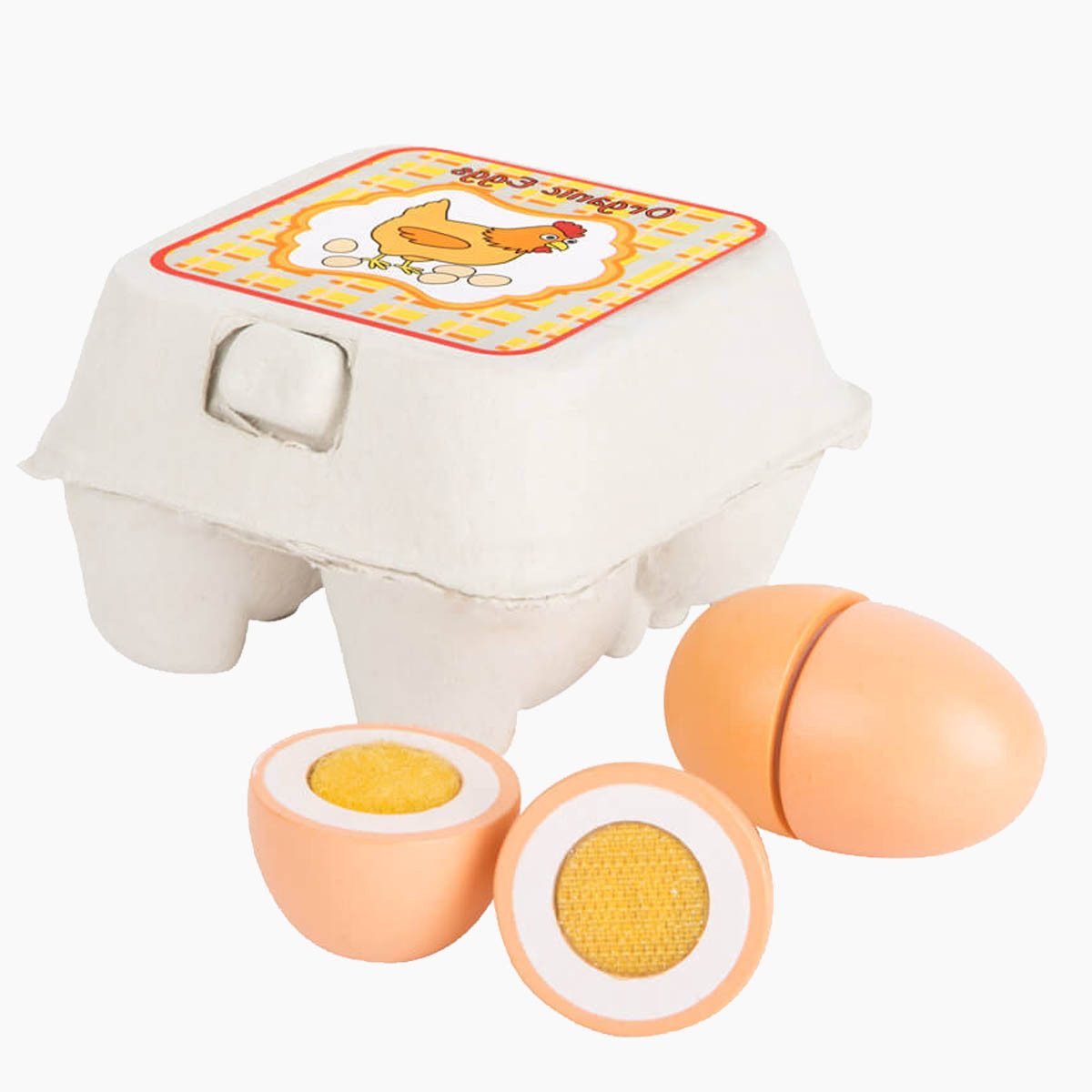 small foot GmbH & Co. KG Kinder-Küchenset Holz-Eier im Eierkarton, (set, 5-tlg., set), für Kinderküche, Kaufladen und Frühstücksideen