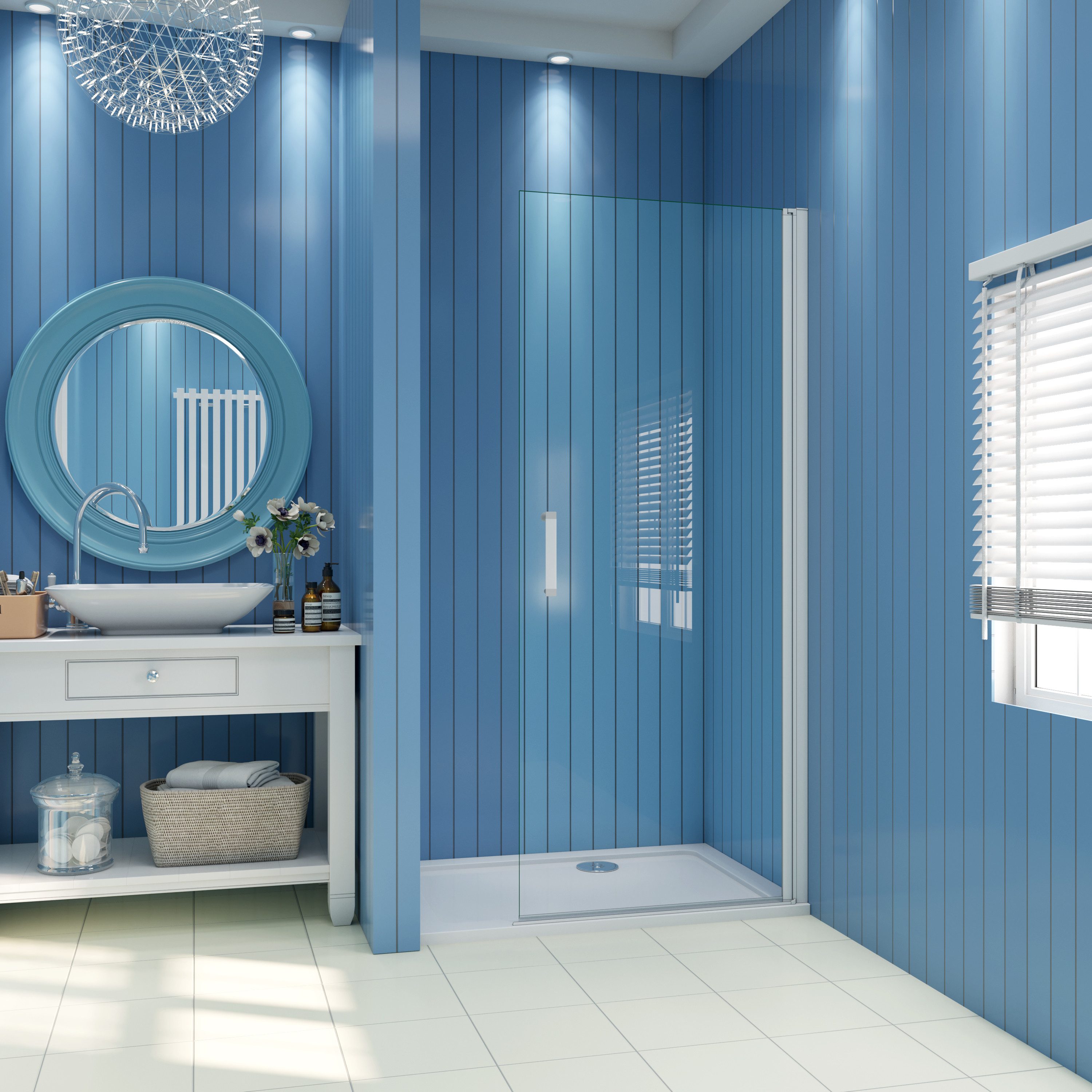 Duschparadies Dusch-Drehtür Duschtrennwand Drehtür Glaswand Duschtür Schwin günstig online kaufen