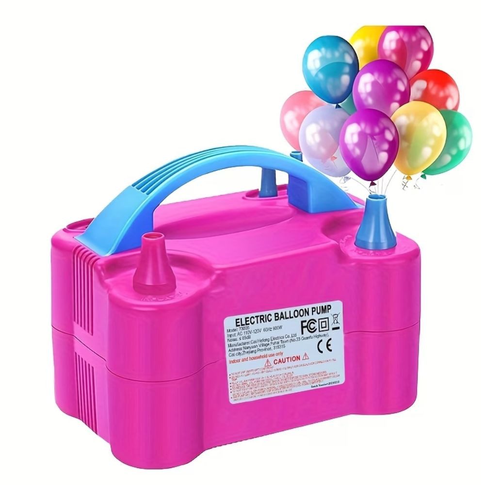 Wrischan Luftpumpe Elektrische Luftpumpe Doppelöffnung Schnell Aufblasgerät Party Deko (Event Zubehör Gerät, 1stk. Elektrisches Party Dekorations Werkzeug), Doppelöffnung System, schneller Luftstrom, geräuscharmer Betrieb