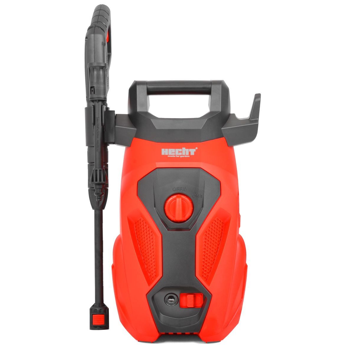 Hecht Hochdruckreiniger Inkl. verstellbarer Düse, Filter im Wasseranschluss, 6,1 kg, Druck max: 140 bar, Fördermenge max: 420 l/h, 5m Netzkabel, 5m Schlauch, Sprühlanze (84 cm inkl. Pistole
