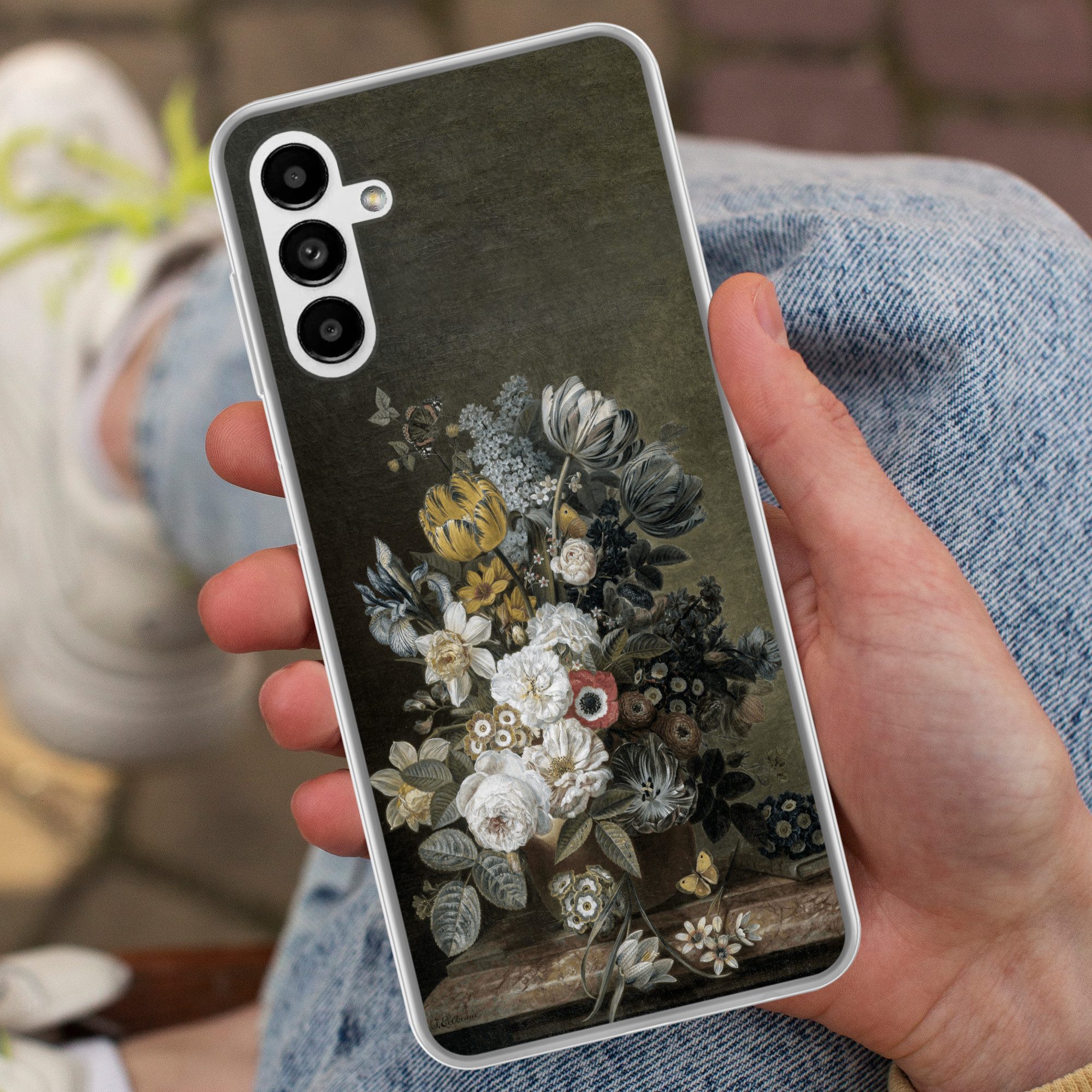MuchoWow Handyhülle für Samsung Galaxy A04s Stilleben mit Blumen - Alte Meister - Malerei, Handy Case, Silikon, Bumper Case Dünn