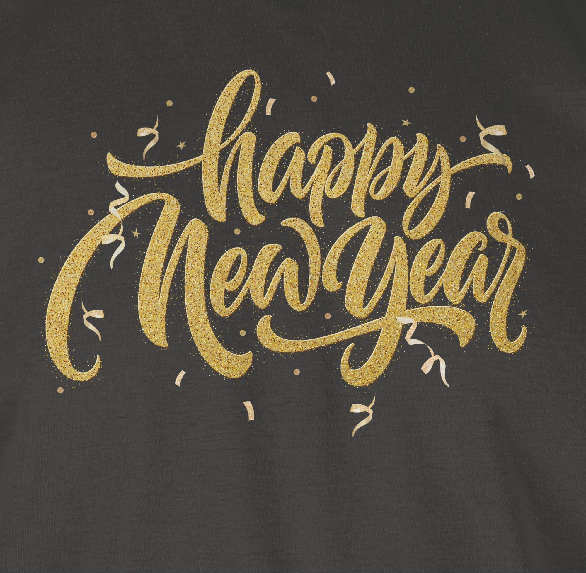 Shirtracer T-Shirt Happy New Year I Frohes Neues Jahr I Silvester I Jahreswechsel Silvester Erwachsene
