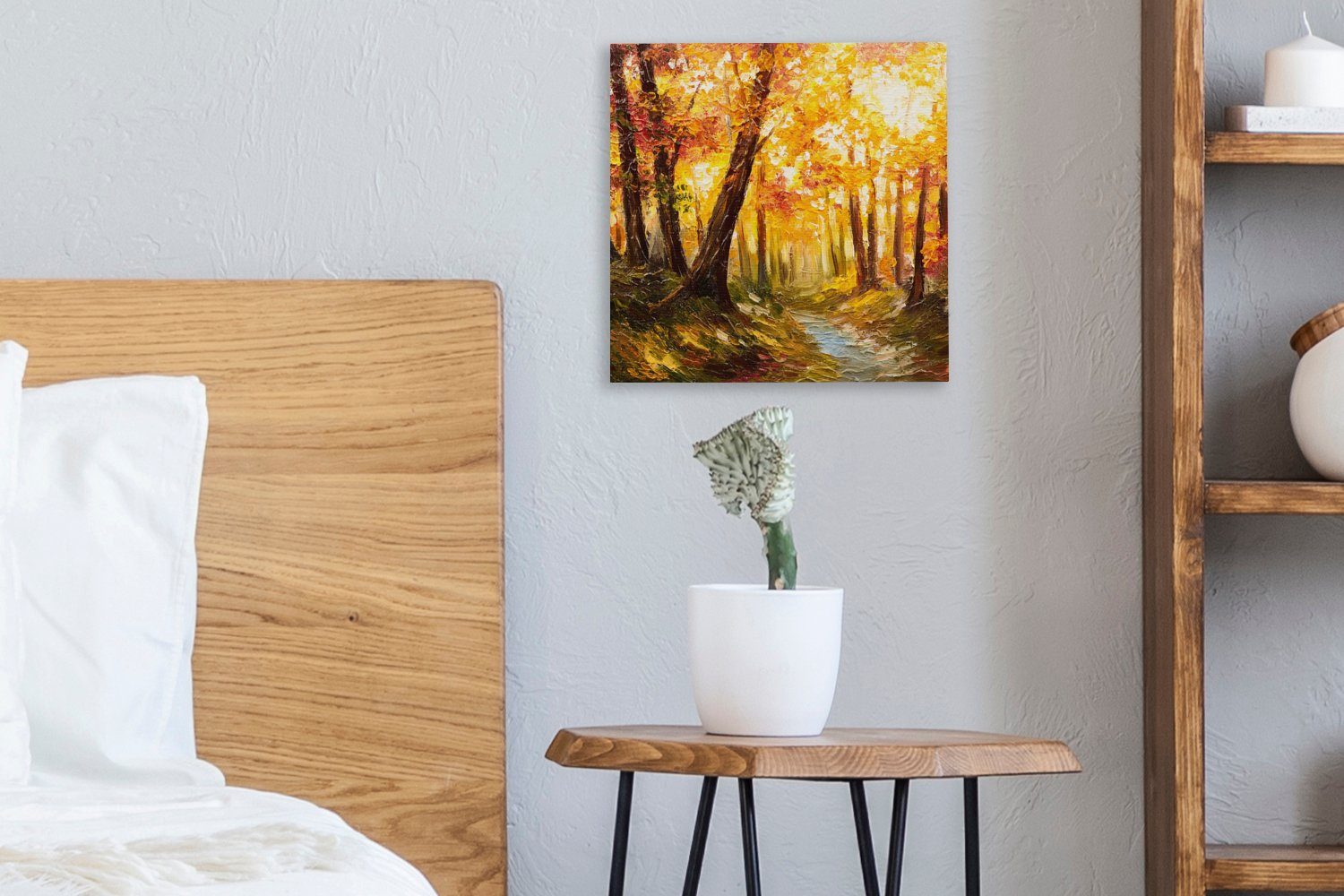 OneMillionCanvasses® - - Ölgemälde, Bilder für Gemälde Gemälde Wohnzimmer Leinwand Herbst Wald (1 Schlafzimmer St), -