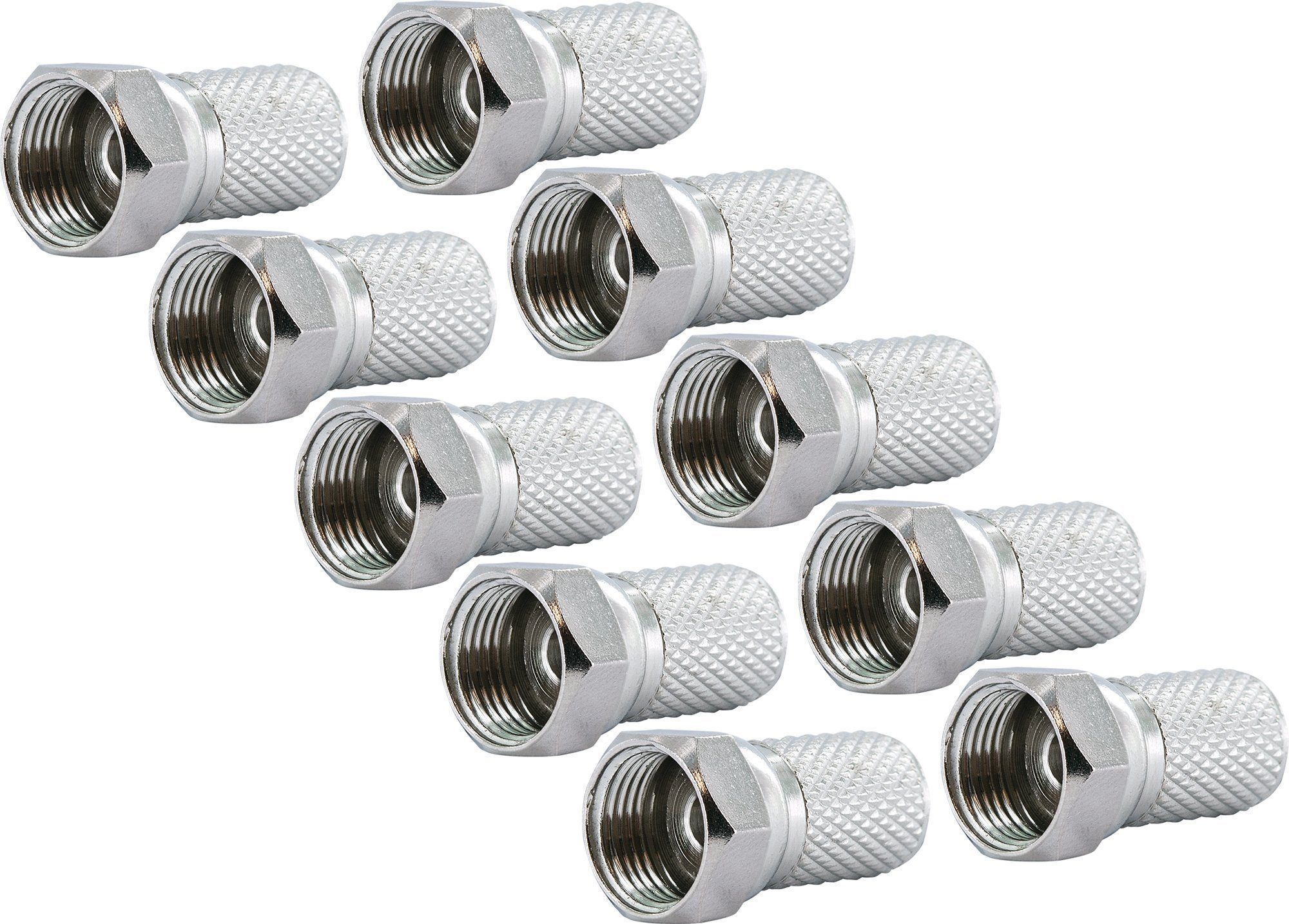 Schwaiger FST7510 241 TV-Adapter F-Stecker zu F-Buchse, für Koaxialkabel