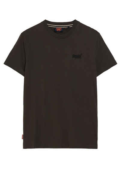 Superdry T-Shirt Superdry Herren T-Shirt ESSENTIAL LOGO EMB TEE UB Vintage Black