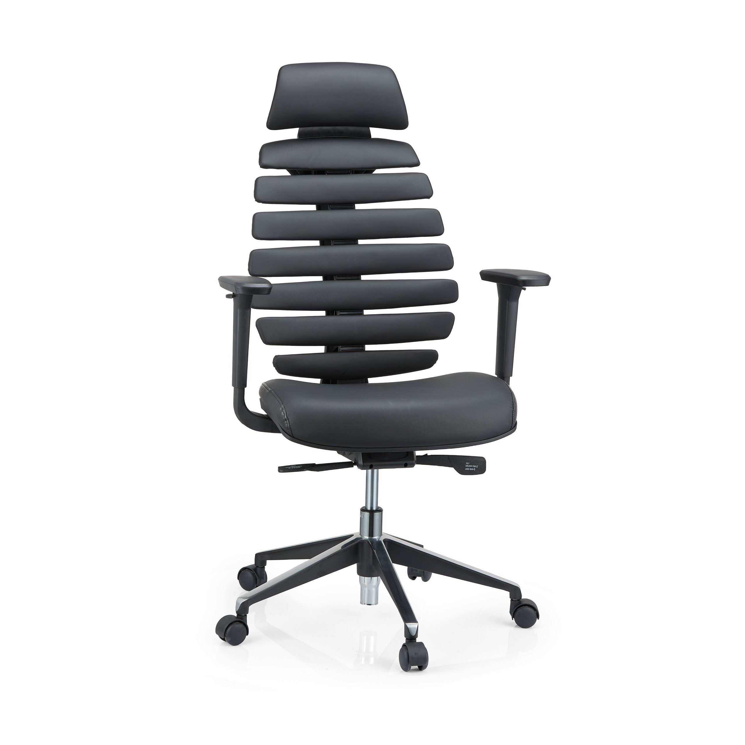 hjh OFFICE Drehstuhl Profi Bürostuhl Ergo Line Ii Pro Leder (1 St), Ergonomischer Chefsessel, Schreibtischstuhl höhenverstellbar