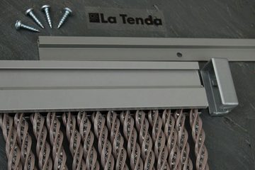 La Tenda Insektenschutz-Vorhang La Tenda Pro BELLANO 2 XL Streifenvorhang beige, 120 x 250 cm, PVC - einfache Montage