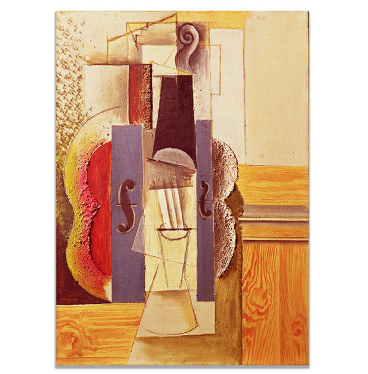 TPFLiving Kunstdruck (OHNE RAHMEN) Poster - Leinwand - Wandbild, Picasso - Abstrakte Formen (Motiv in verschiedenen Größen), Farben: Leinwand bunt - Größe: 20x30cm