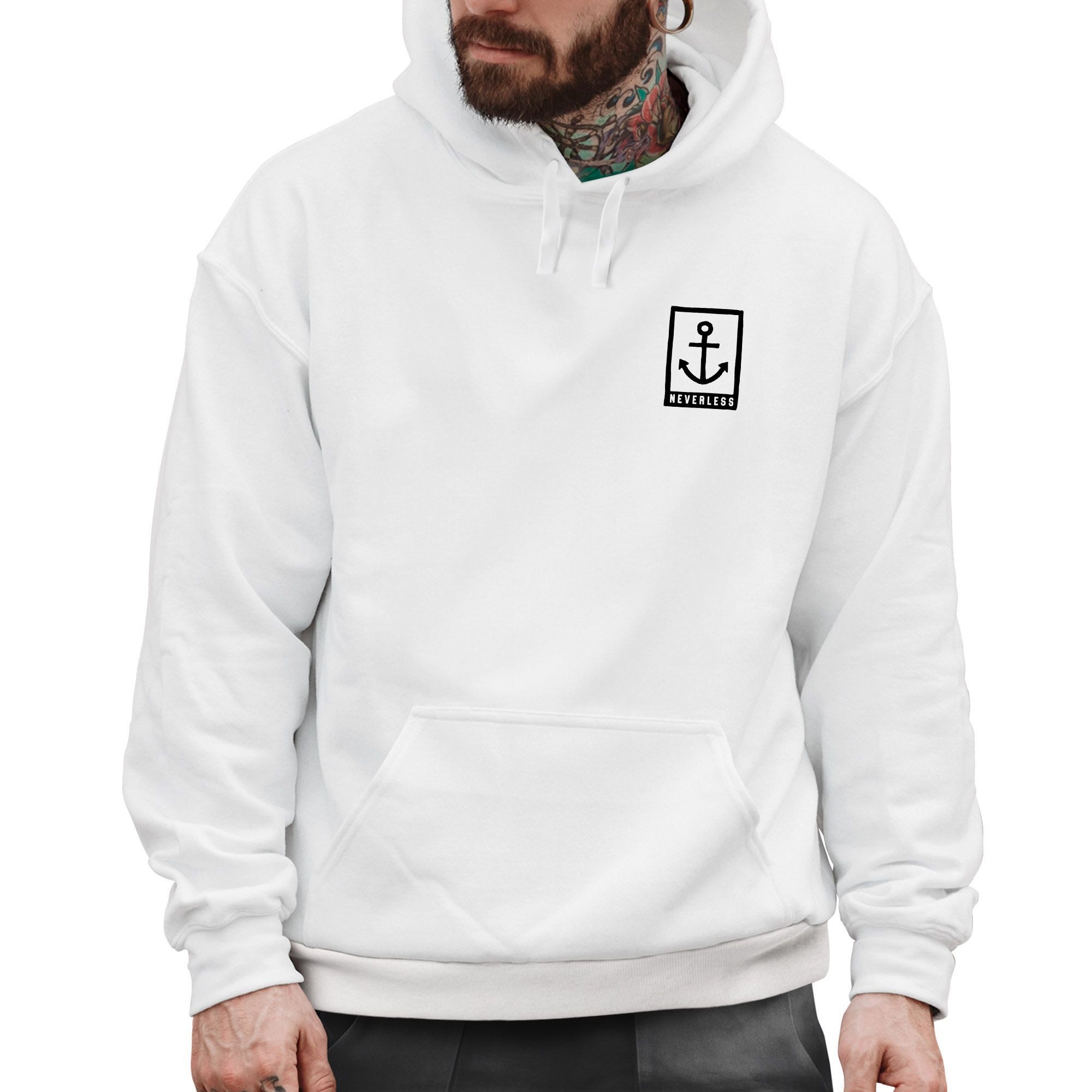 Neverless Hoodie Hoodie Herren Anker Logo günstig online kaufen