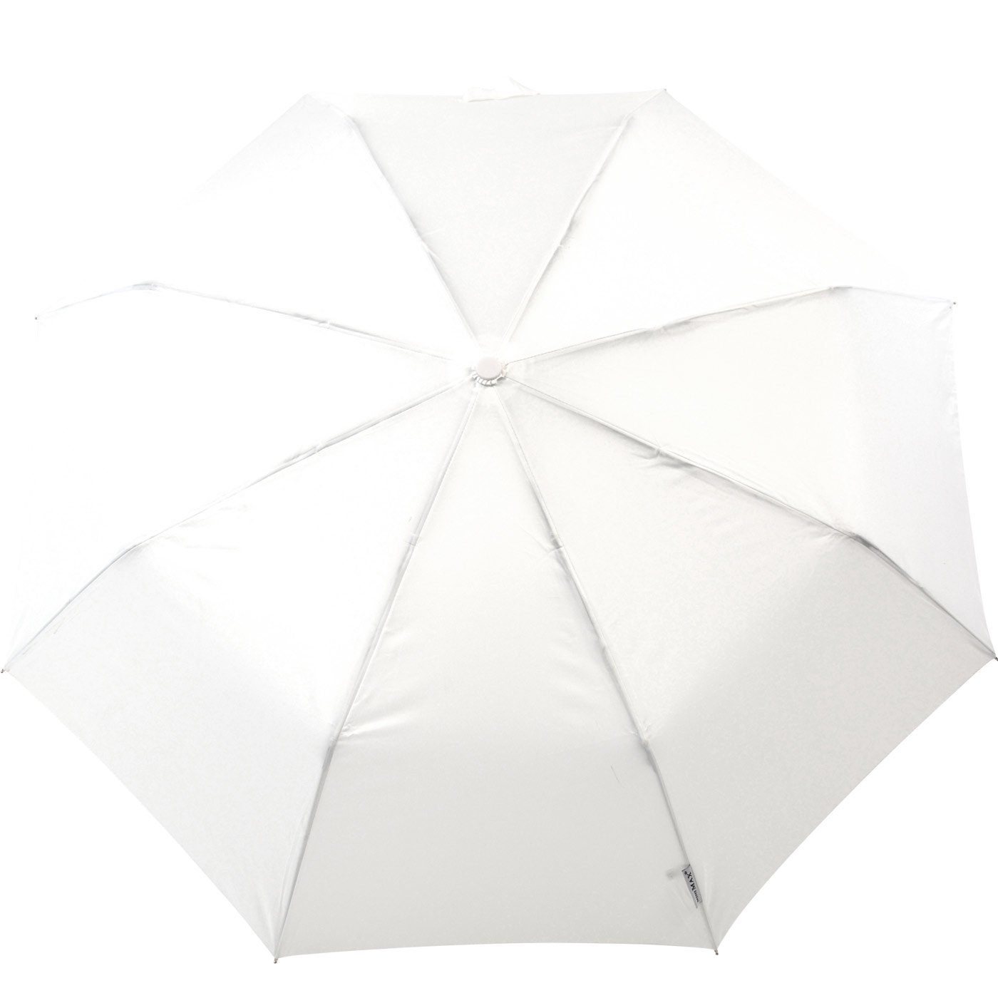 Taschenregenschirm zuverlässige Auf-Zu-Automatik mit der uni, windsicher weiß Begleiter miniMAX® Impliva