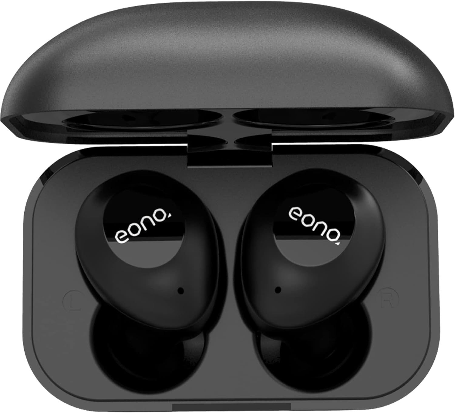 Eono Passform und unglaublichem sound In-Ear-Kopfhörer (Bis zu 24 Stunden Spielzeit mit der Metallic-Ladestation und USB-C-Schnellladung für langanhaltenden Hörgenuss., Komfort und IPX7-Schutz für unterbrechungsfreien Genuss beim Fernsehen)