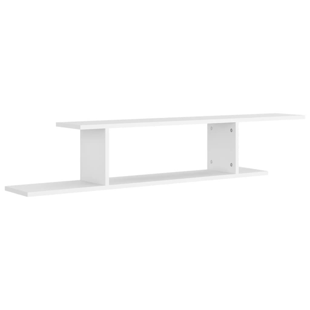 furnicato Wandregal TV-Weiß 125x18x23 cm Holzwerkstoff, günstig online kaufen