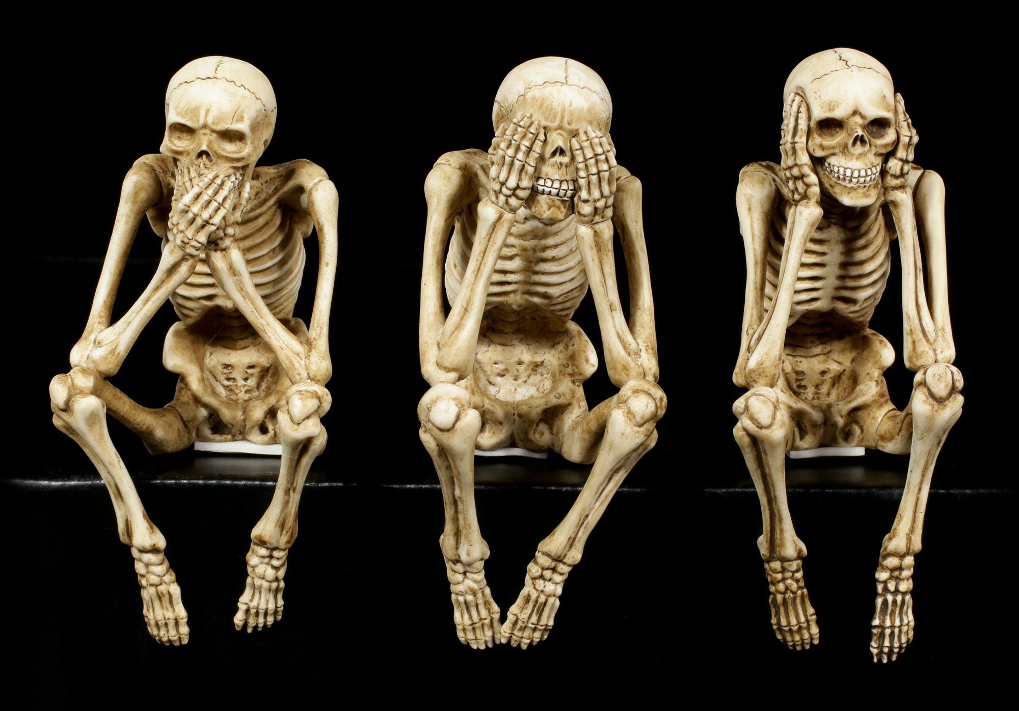 Figuren Shop GmbH Kantenhocker Skelett Kantenhocker - 3er Set - Veronese Go günstig online kaufen