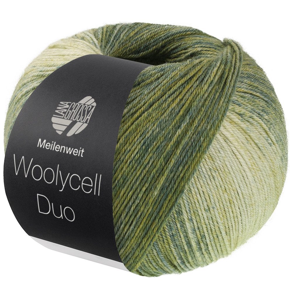 LANA GROSSA Meilenweit 100 WOOLYCELL DUO Häkelwolle, 400 m (4-fach Sockengarn ohne Polyamidanteil), 100 g