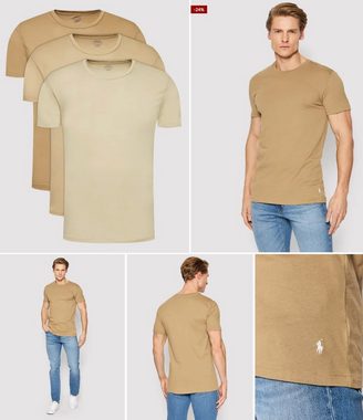 Ralph Lauren T-Shirt Polo Ralph Lauren 3 er Pack Cotton T-Shirt Soft Shirt Slim Fit Tee Po