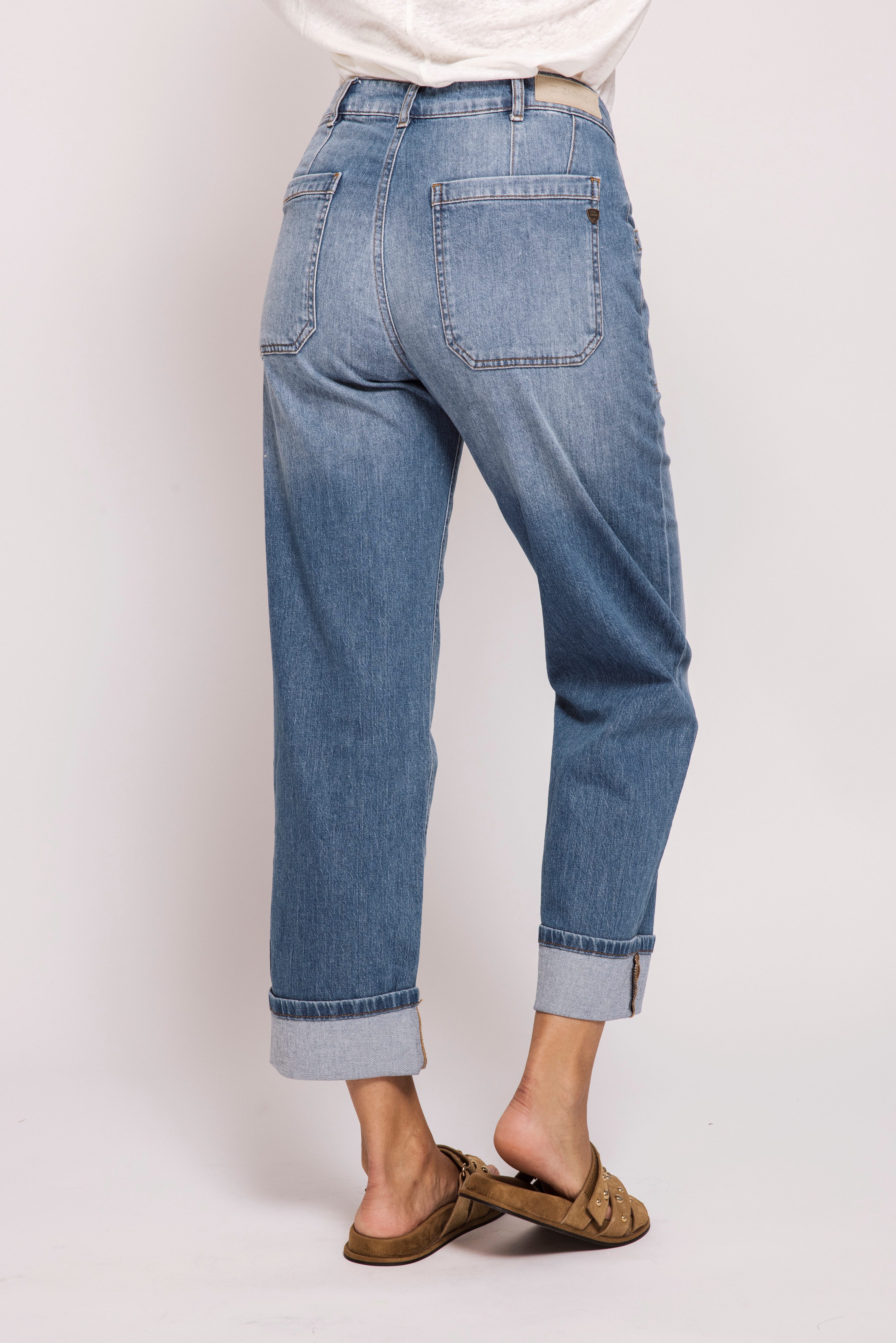 Zhrill Weite Jeans KARLI 3/4-Länge mit Aufschlag