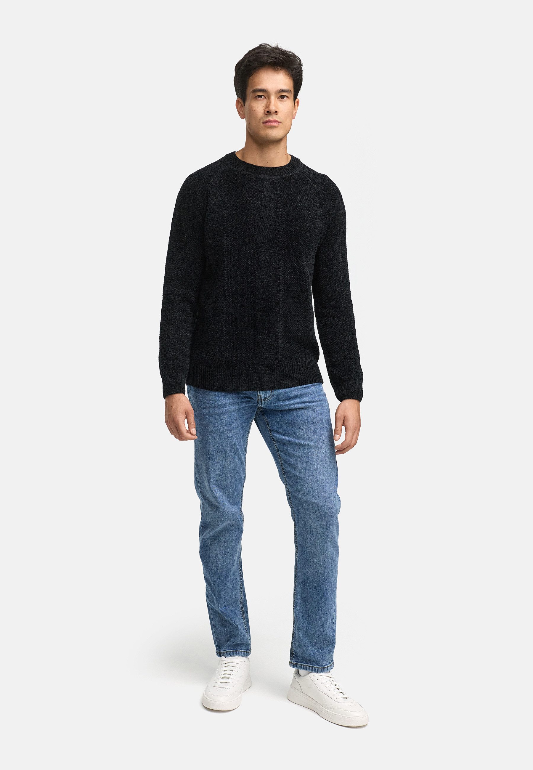 Indicode Strickpullover Herren INOlio Pullover Herrenpullover Herren Pullover mit Rundhalsausschnitt und Strickstruktur