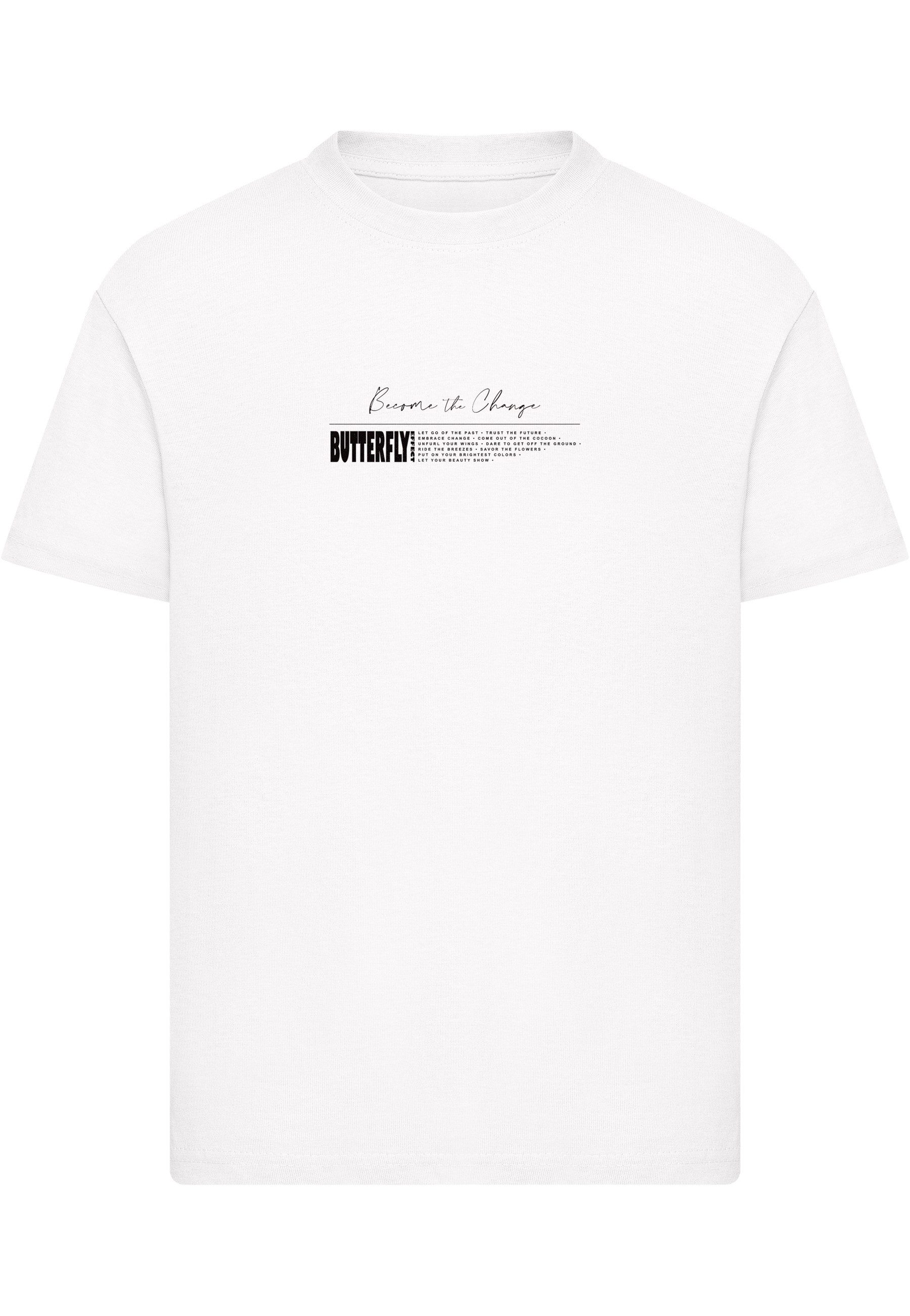 MisterTee T-Shirt MisterTee Kids Butterfly Effect Become The Change Tee (1-tlg)