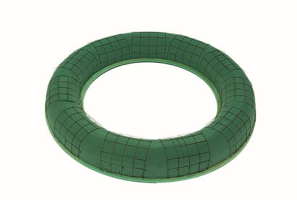Bastelmoos Kranz mit Steckmoos mit Drahtgeflecht, 40 cm, Steckschaum, Steckmasse
