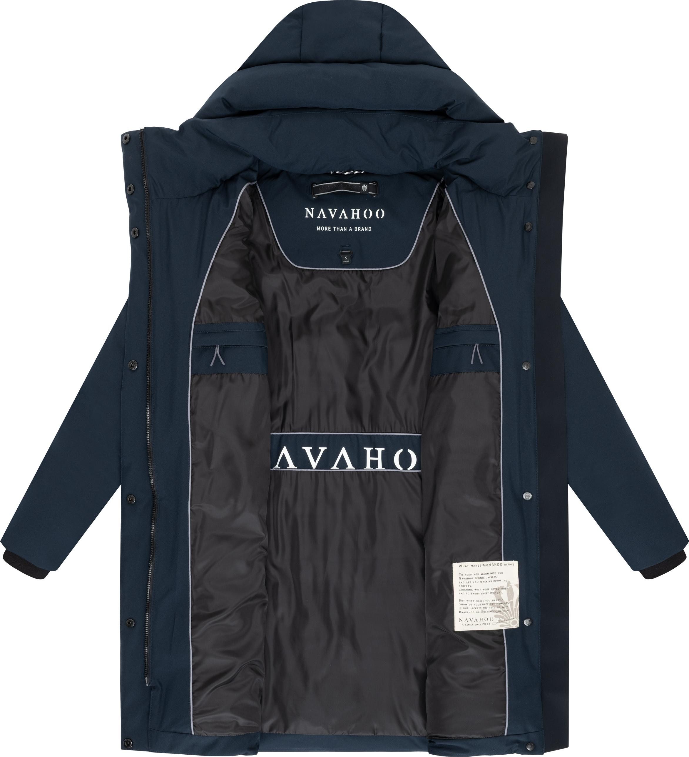 Navahoo Wintermantel Gipfelspass XIV Warmer Winterparka mit Taillengürtel