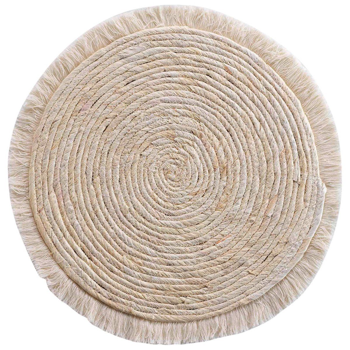 Douceur d'intérieur Dekomatte Stroh-Platzset OSLO, Ø 38 cm, 1 st., Zubehör für Tischdekoration