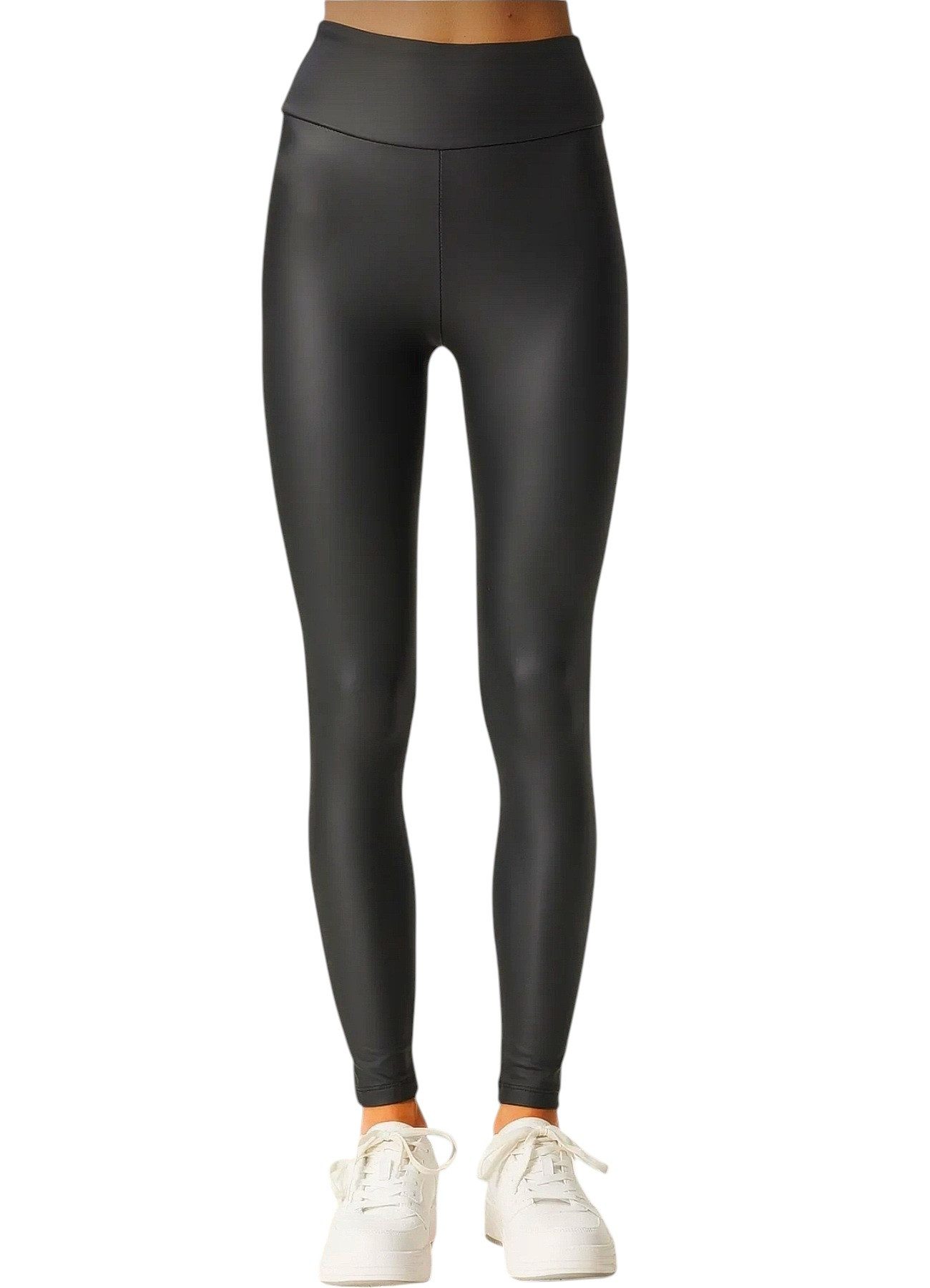 fashionshowcase Highwaist Leggings Damen Kunstlederleggings Thermo günstig online kaufen