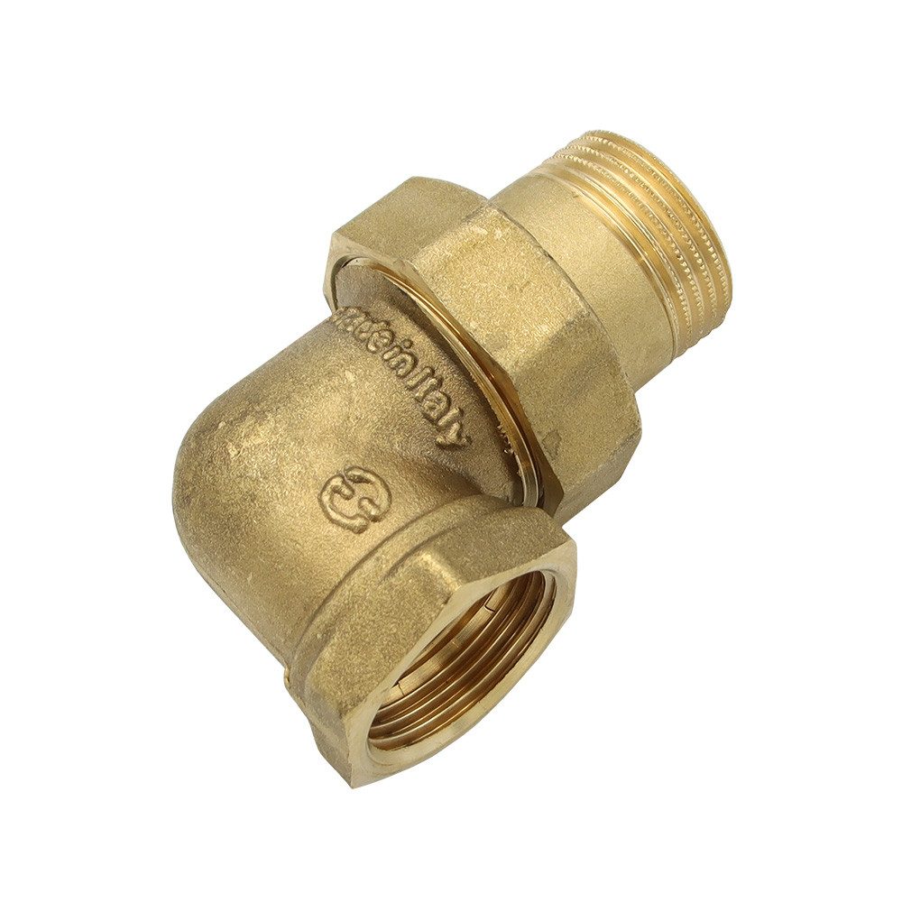 General Fittings Gewindefitting Mesing Rohr Winkelverschraubung 1 Zoll IG/AG Verschraubung