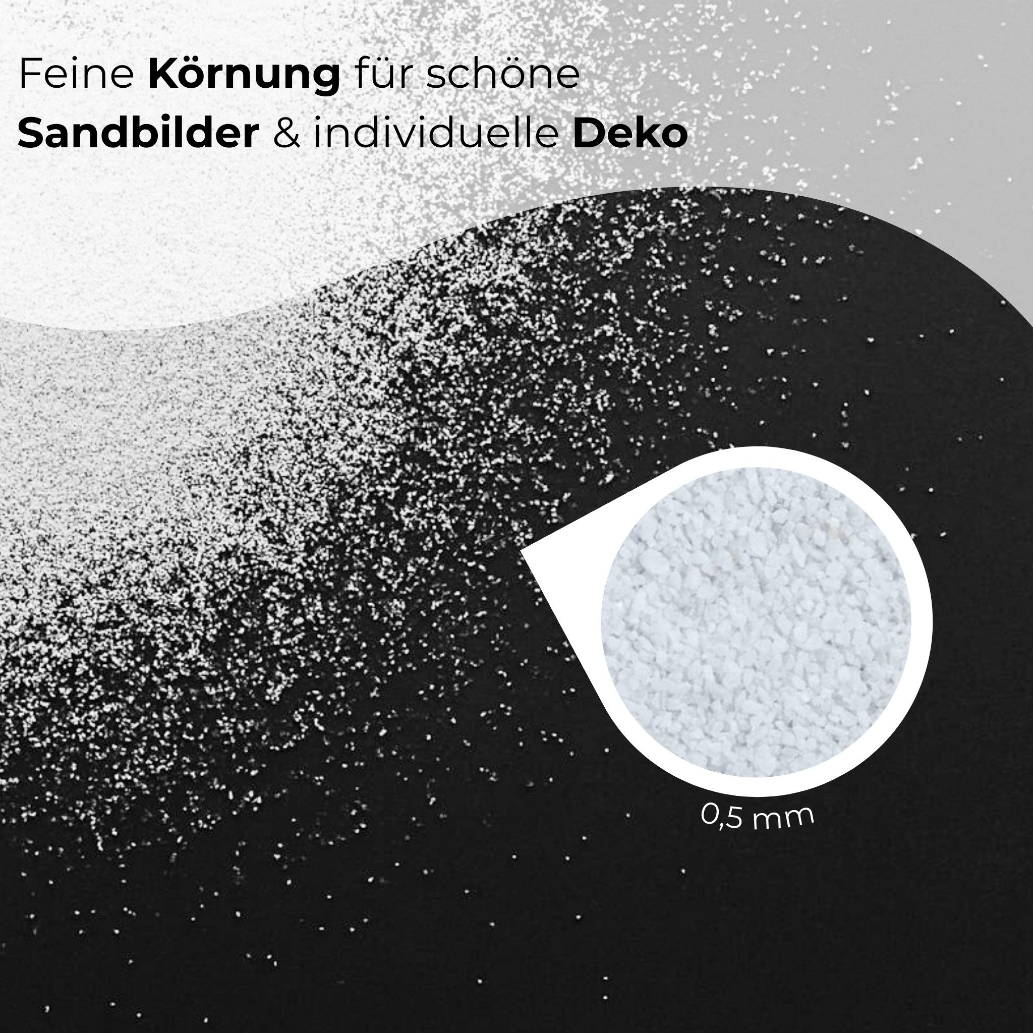 matches21 HOME & HOBBY Deko-Granulate Deko-Sand 5 KG weiß Ø 0,5 mm Vasen Gl günstig online kaufen