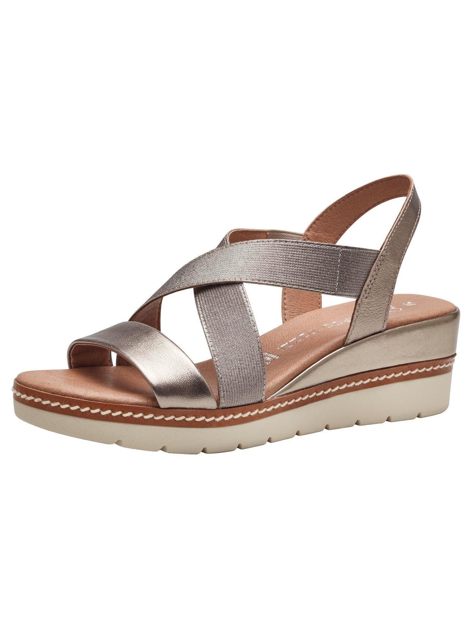 MARCO TOZZI FEEL aus Leder Keilabsatz 2-28721-42 Sandale FEEL