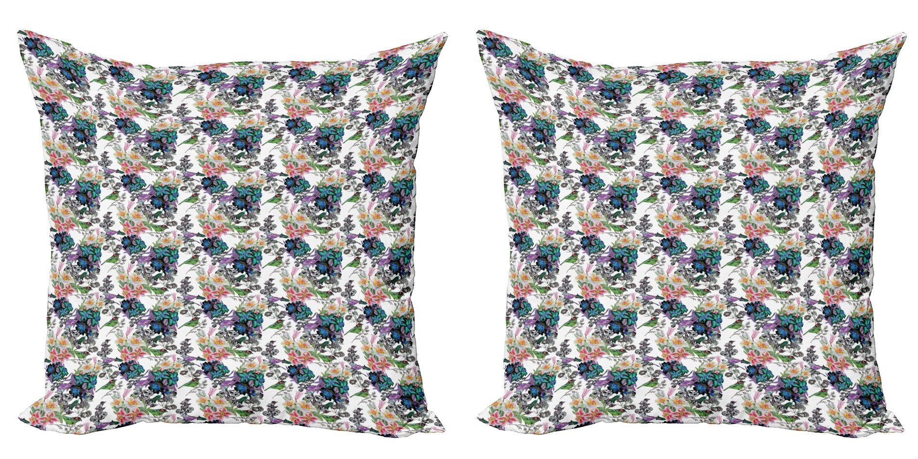 Exotischer Digitaldruck, Accent Modern Summer Tropisch Abakuhaus Kissenbezüge Vogel Flowers Doppelseitiger Stück), (2