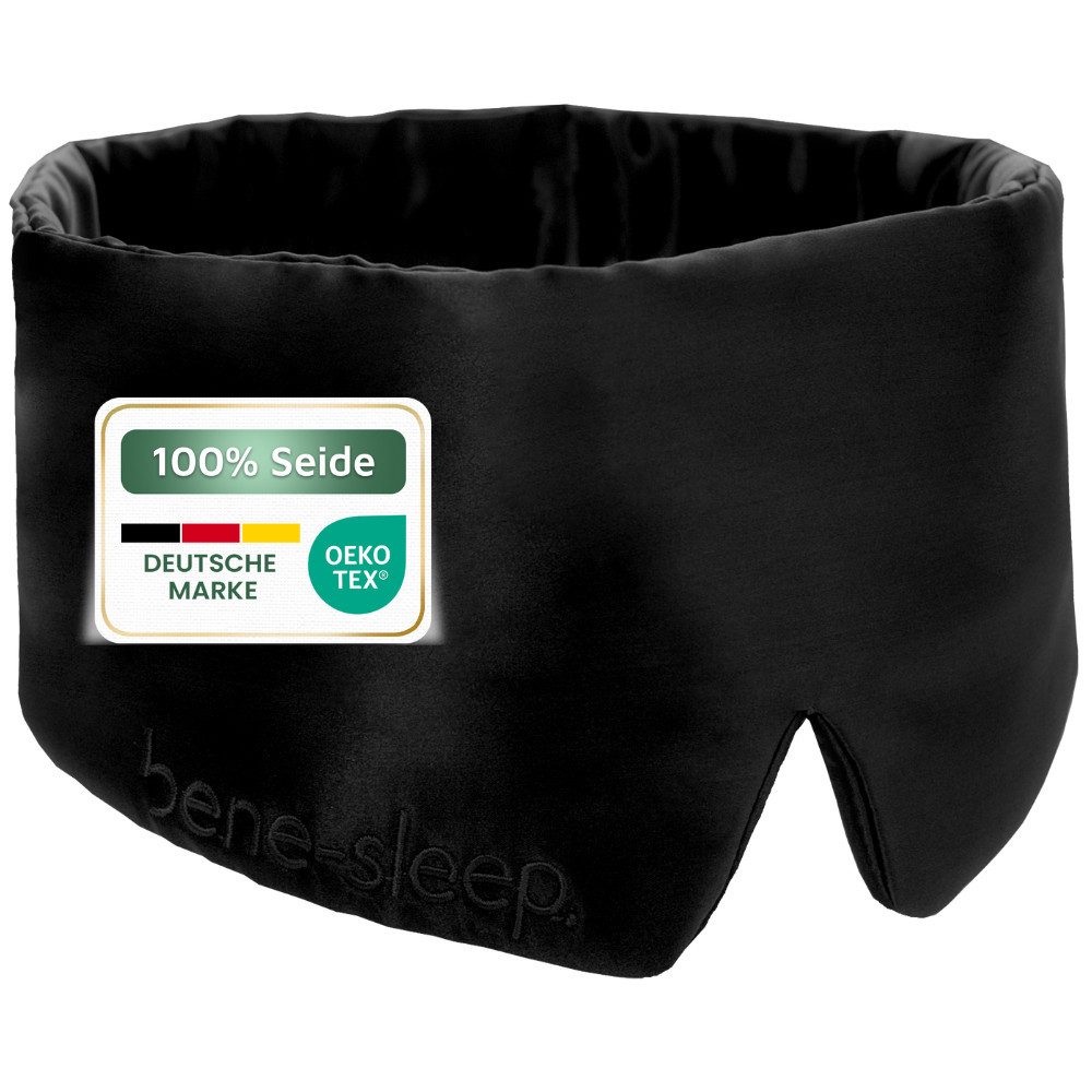 bene-sleep. Schlafmaske bene-sleep Premium Seidenschlafmaske – 100% verdunkelnd, Größenverstellbar