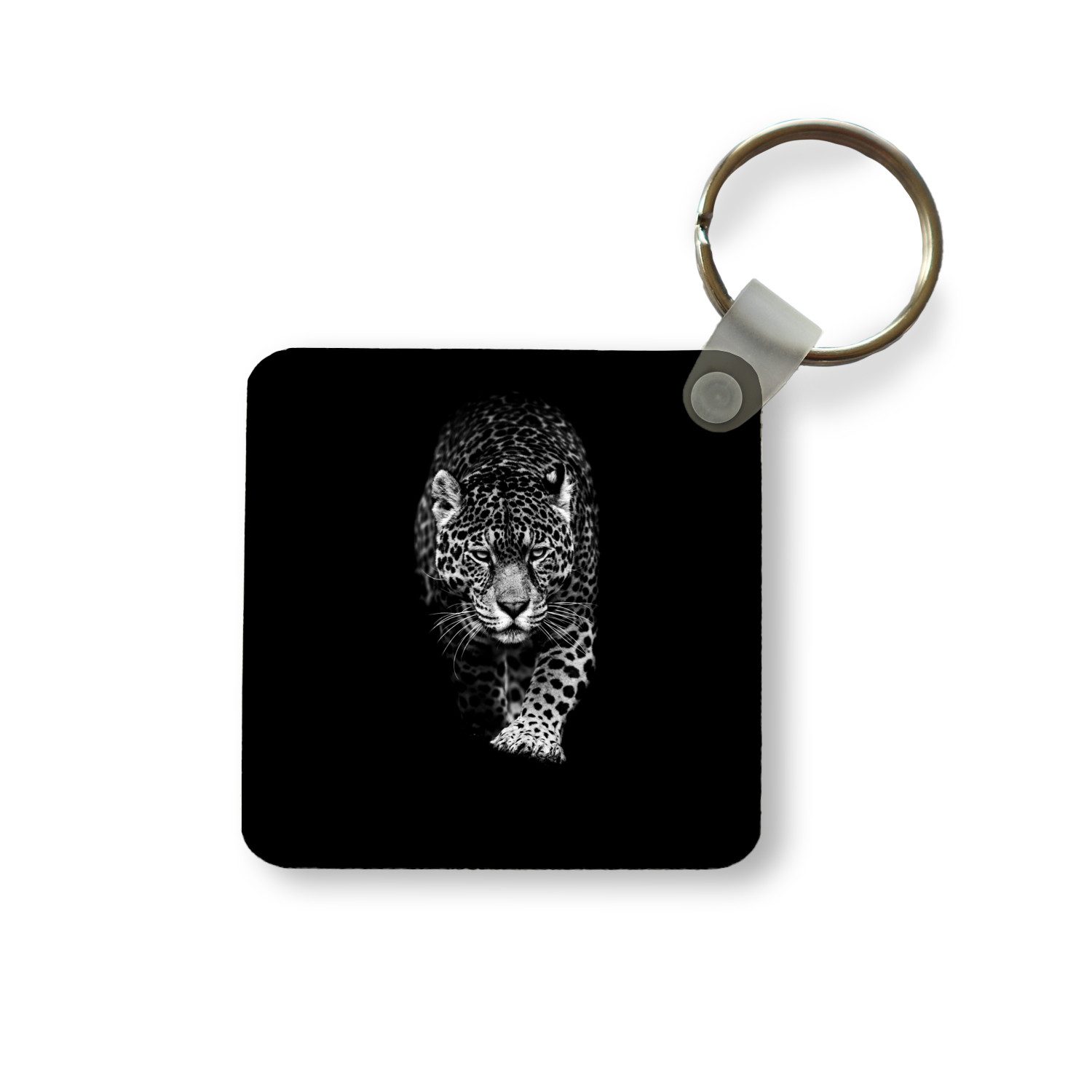 Schlüsselanhänger Tiere - Schwarz - Leopard - Weiß - Wild