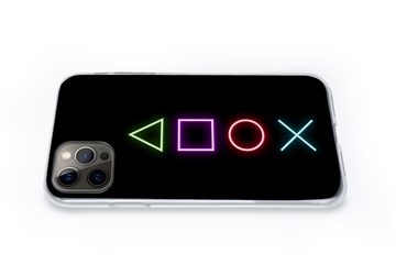 MuchoWow Handyhülle Gaming - Neon - Konsole - Schwarz - Controller - Gaming, Handyhülle Apple iPhone 13 Pro, Smartphone-Bumper, Print, Handy
