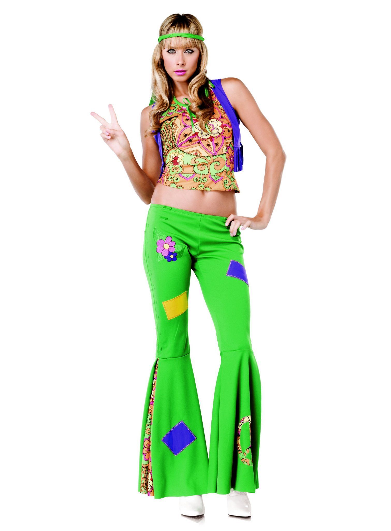 Hippie-Kostüm Hippie Peace - Kostüm für Fasching & Karneval