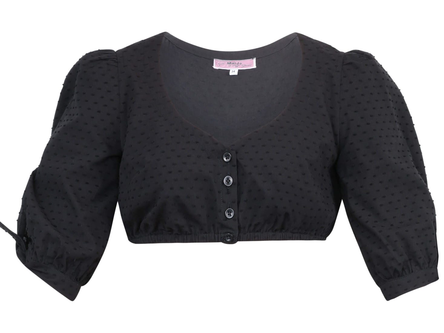 MarJo Dirndlbluse Dirndlbluse Hagelstadt schwarz 52