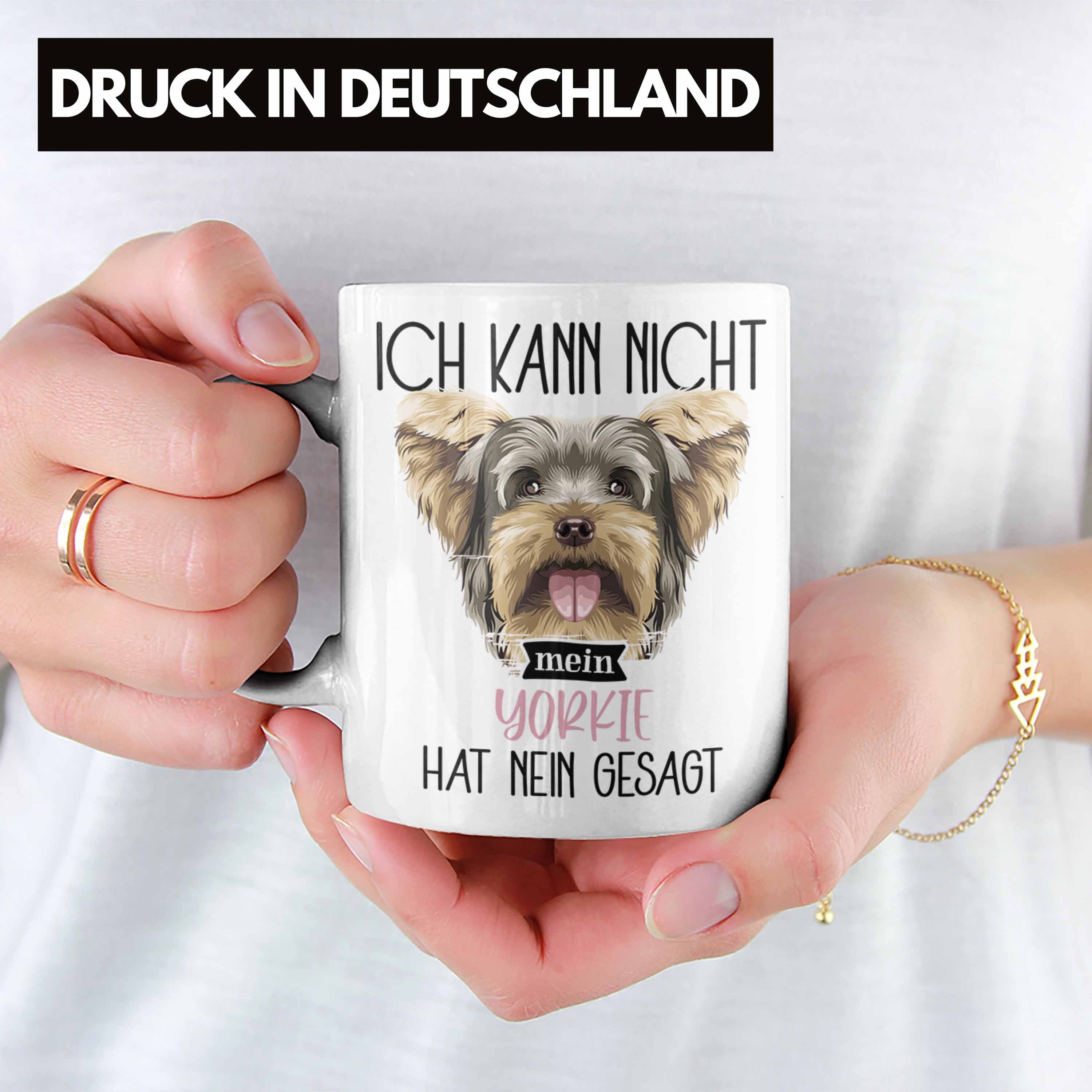 Tasse Tasse Trendation Besitzer Yorkie Weiss Geschenk N Ich Spruch Geschenkidee Kann Lustiger