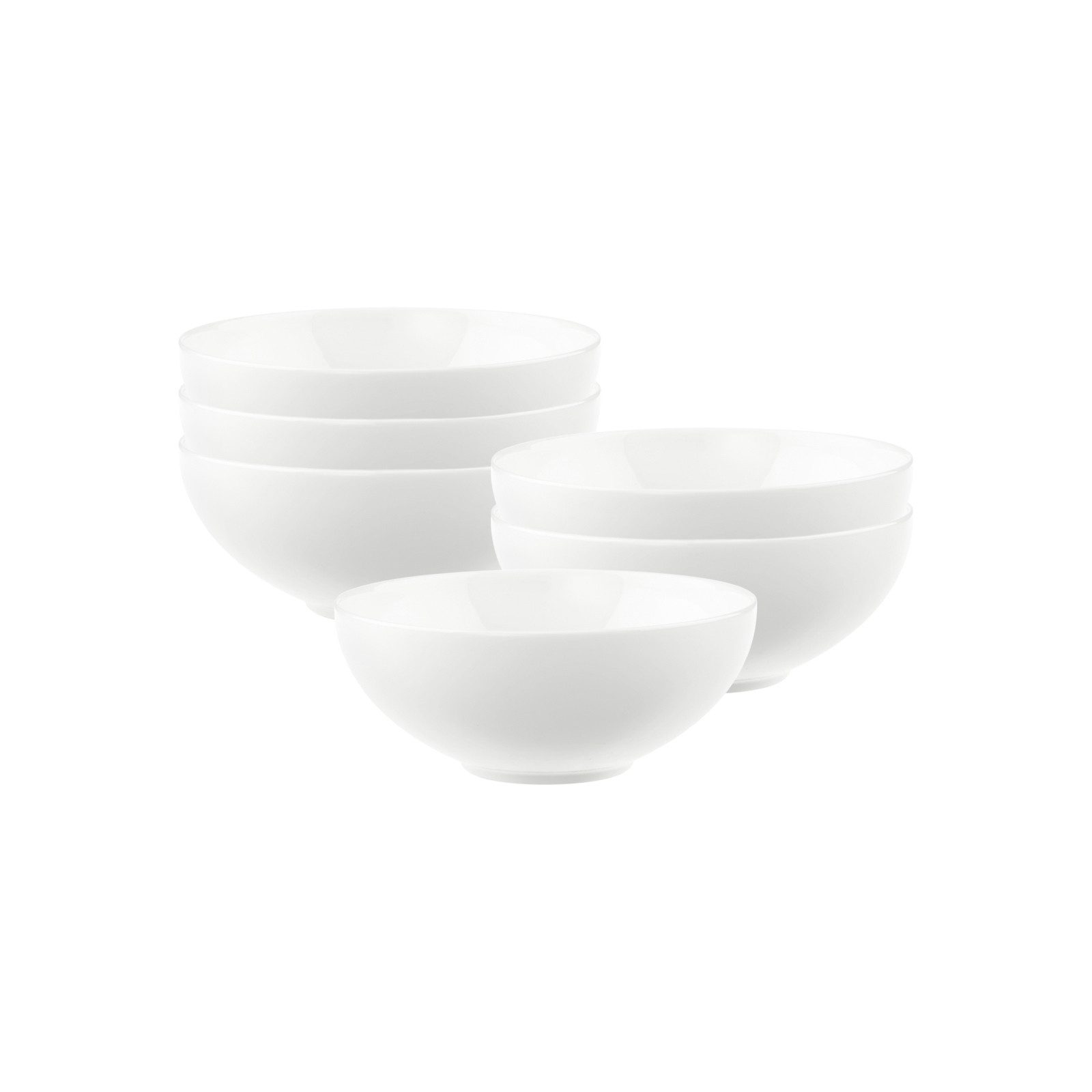 Villeroy & Boch Schale Anmut Dessertschalen ø 13 cm 6er Set, Porzellan, (6x Dessertschale, 6-tlg)