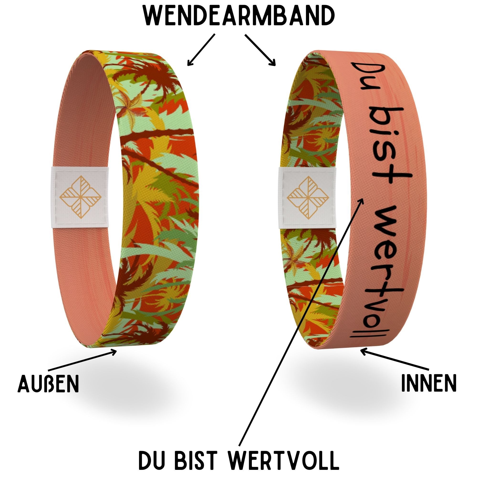 juma Armband glaubensband - Set Selbstliebe - Motivations-Armbänder - Aus Stoff