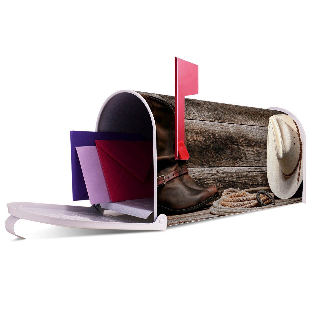 banjado Amerikanischer Briefkasten Mailbox USA), x 22 Set original weiß 17 51 x Briefkasten, Linedance cm Mississippi aus (Amerikanischer