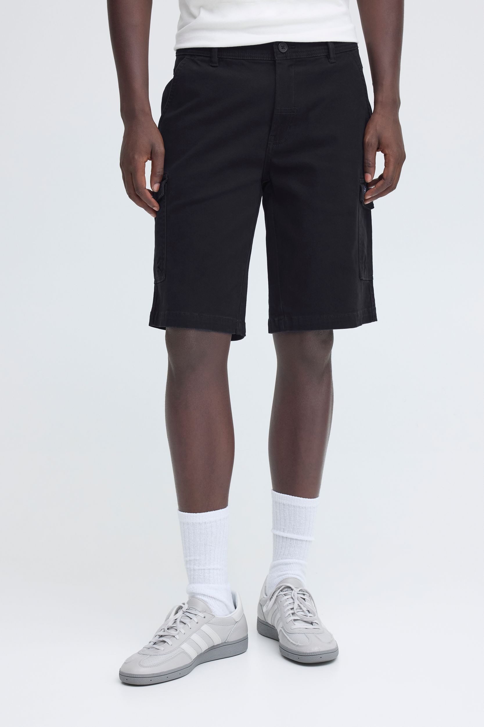 Blend Cargoshorts Cargotaschen Zip Fly Normale Bundhöhe Casual Sommer für Herren (1-tlg) Baumwolle Normal Fit Einfarbig atmungsaktiv Reißverschluss