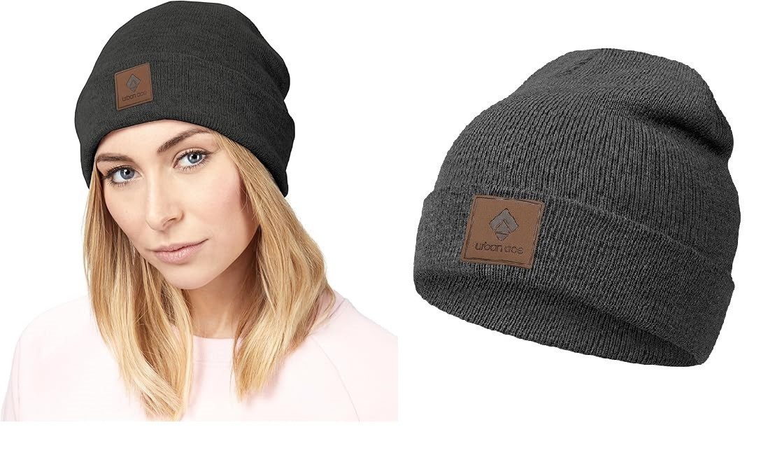 URBAN ACE Beanie Street Classics Beanie Mütze Haube Stoff doppellagig mit Patch Unisex