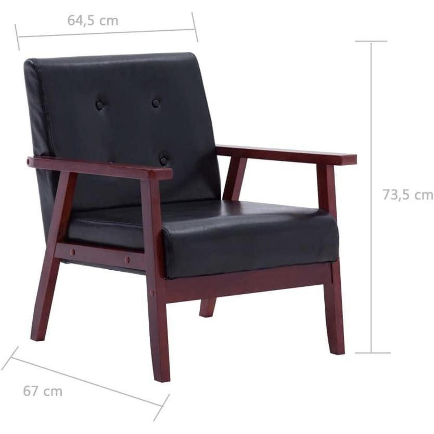 LuxusKollektion Sofa Sofagarnitur 2tlg Kunstleder Schwarz 1-Sitzer + 3-Sitzer Schwarz