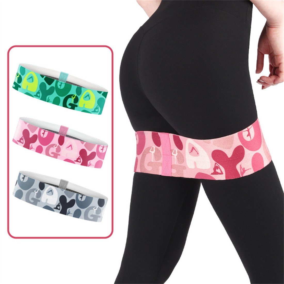 CFYDW Trainingsbänder 3 Stück Yoga Widerstand Band, Fitness Stretch Band  Rally Band Set | Fitnessbänder