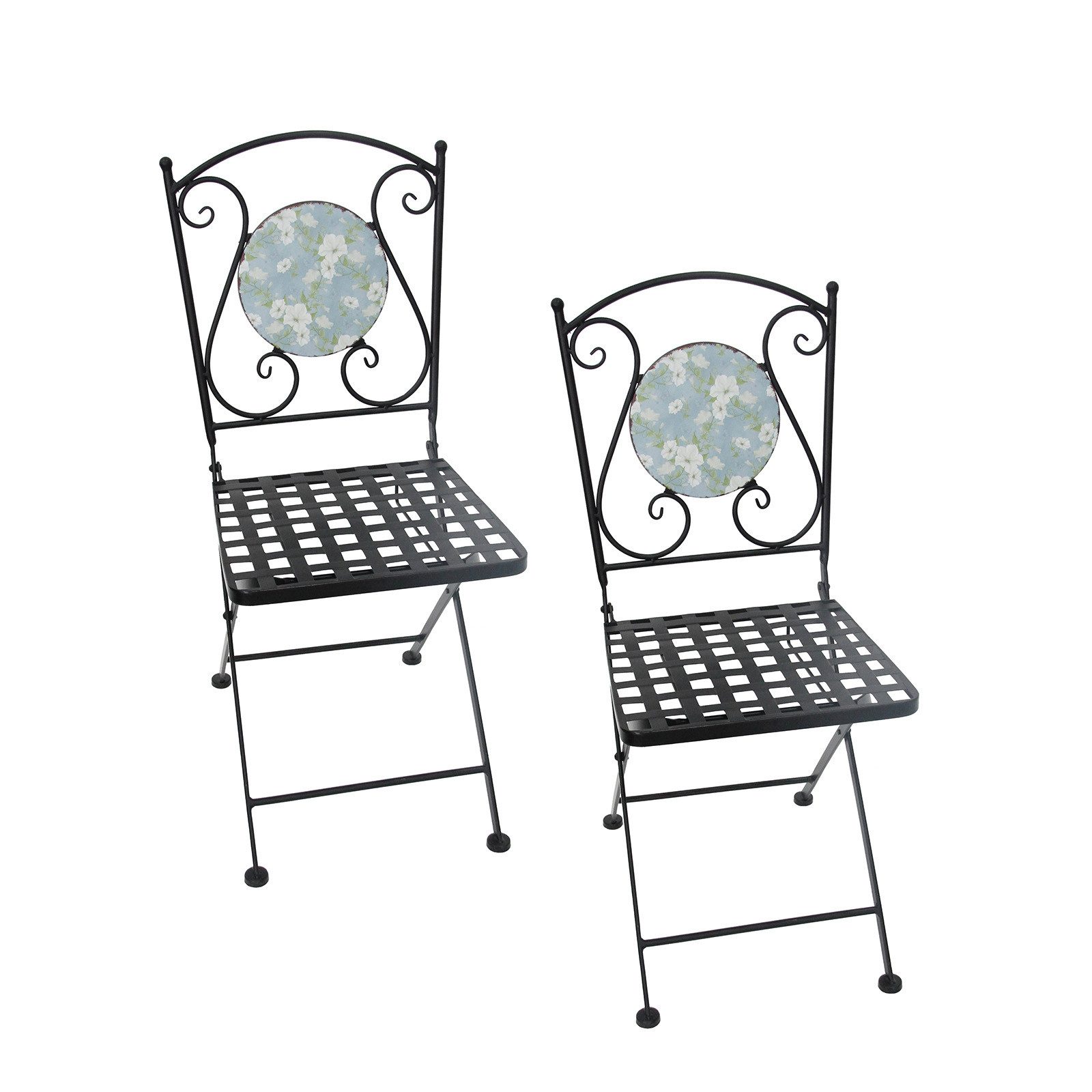 Gartenstuhl Gartenstühle 2 Stück Celia Petunien