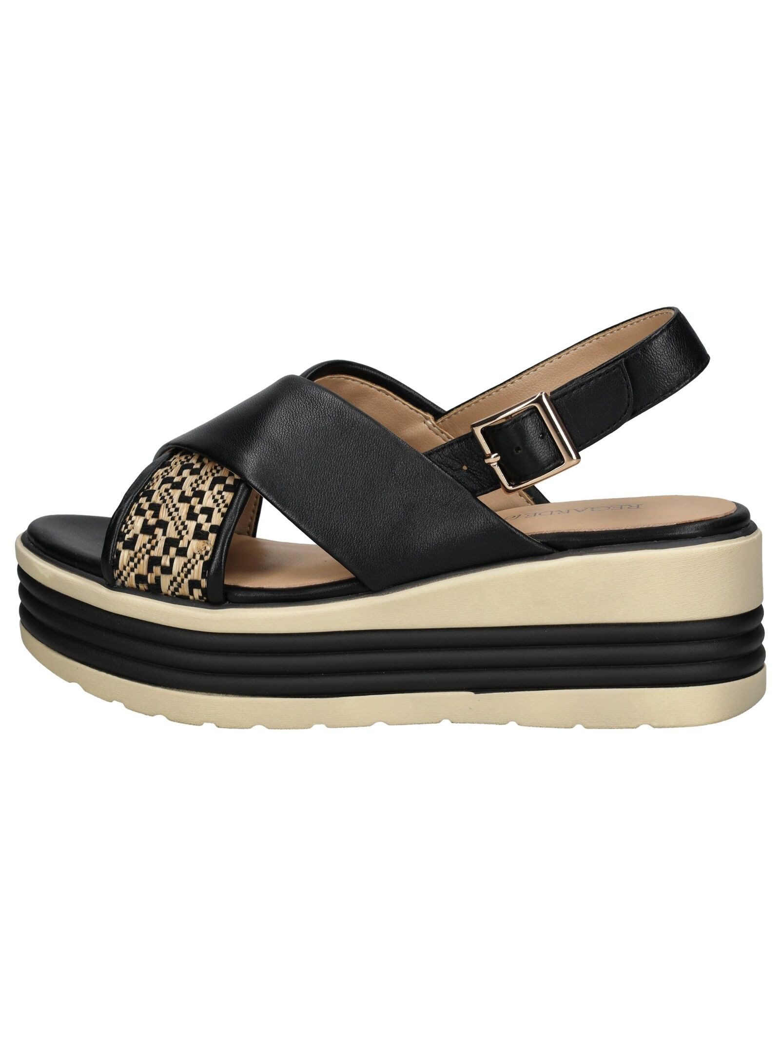Regarde Le Ciel Sandalen Leder/Textil Keilsandalette günstig online kaufen