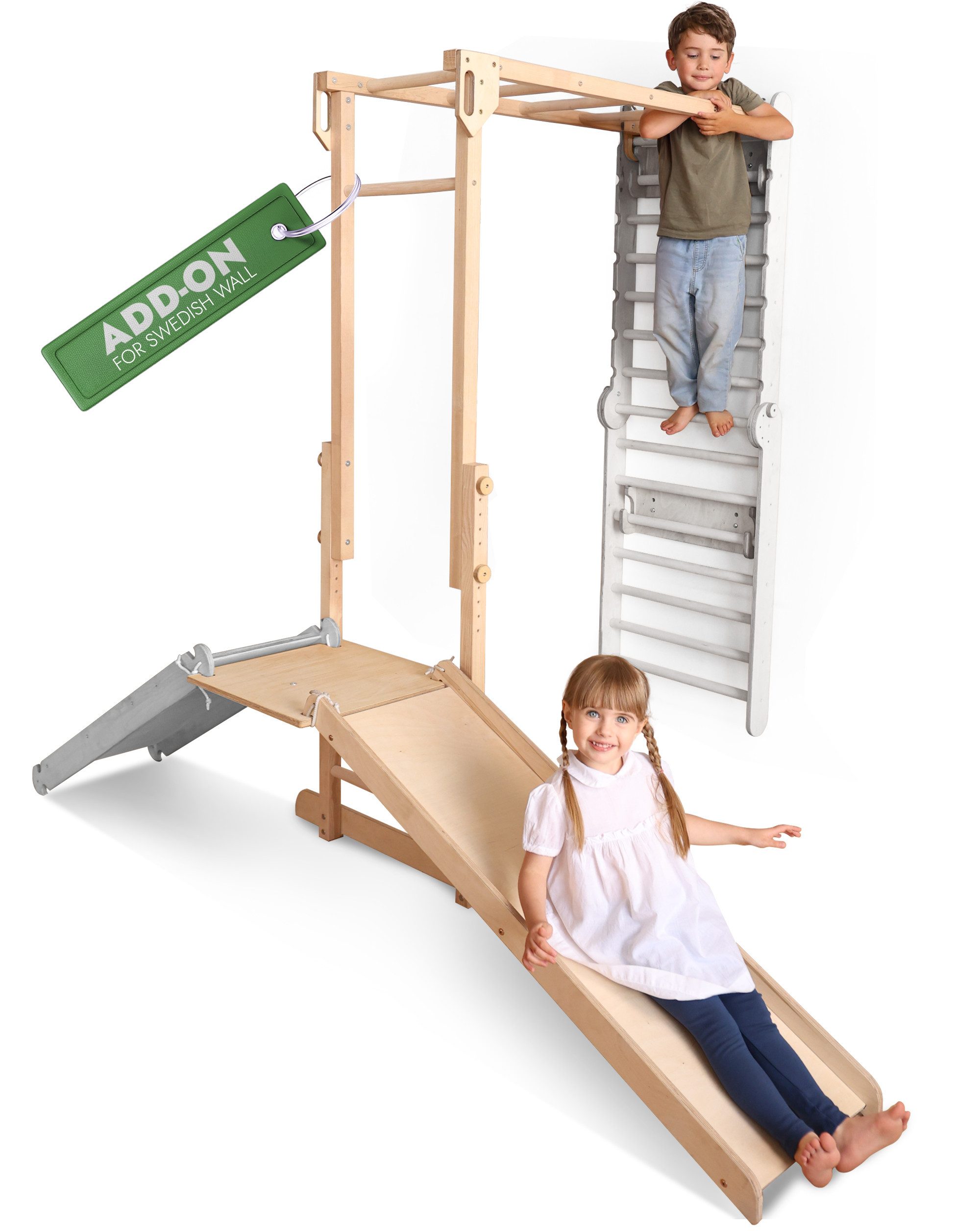 Goodevas Klettergerüst Multifunktionale Schwedenwand & Klettergerüst für Kinder, (4-St)