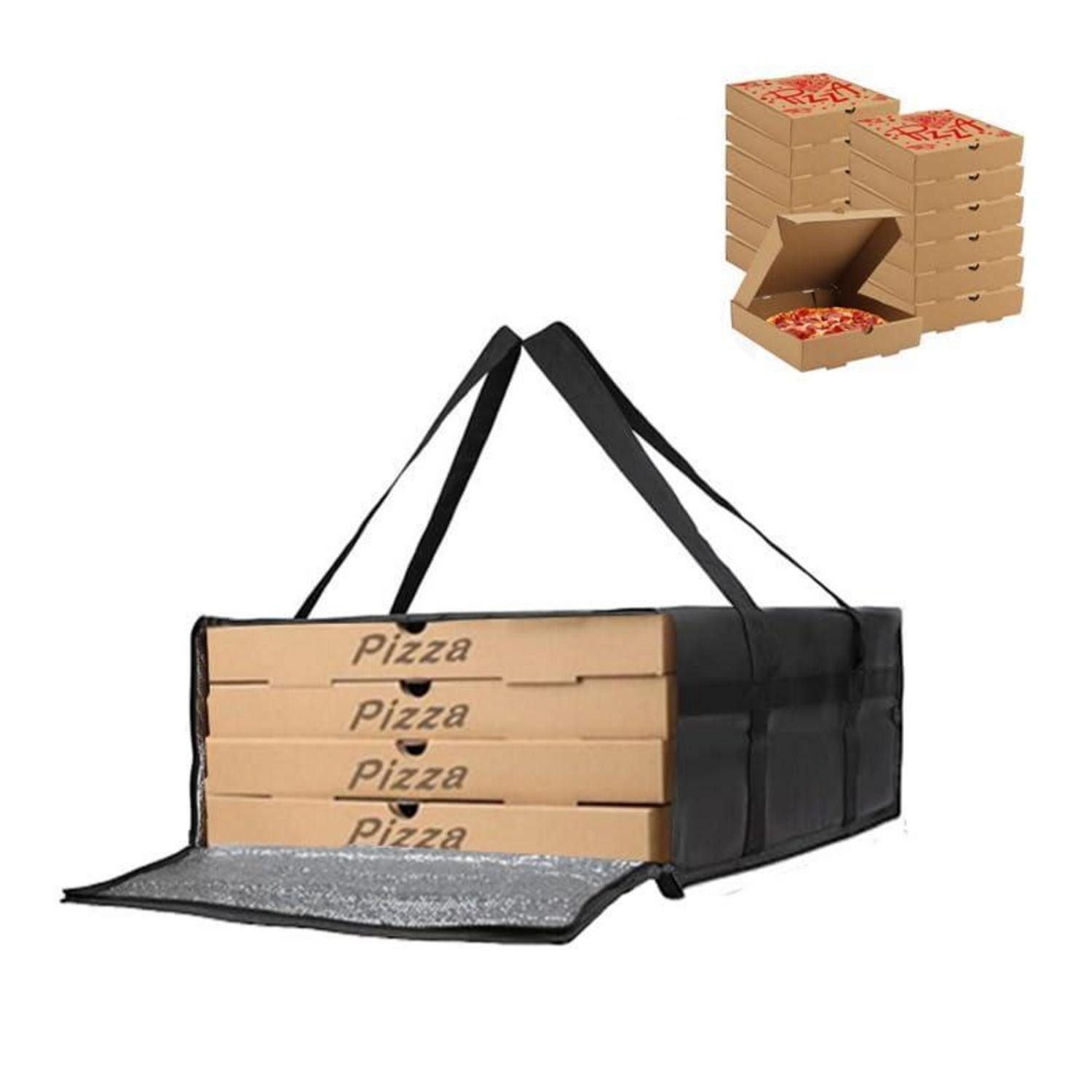LuxusKollektion Kühltasche Pizzatasche XL isoliert 50x50x20,5 cm faltbar