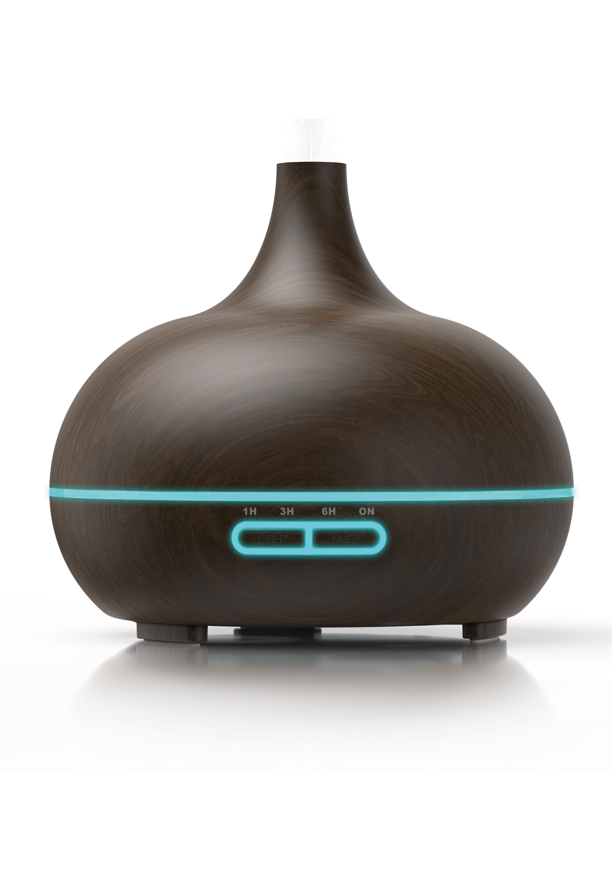 Diffuser Ultraschall LED Aroma Diffusor 300ml, Luftbefeuchter, Holzdekor, Timer